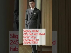 Легко эластичная 245GSM пряжа окрашенная ткань полоса чекированная TR полосатая OEM